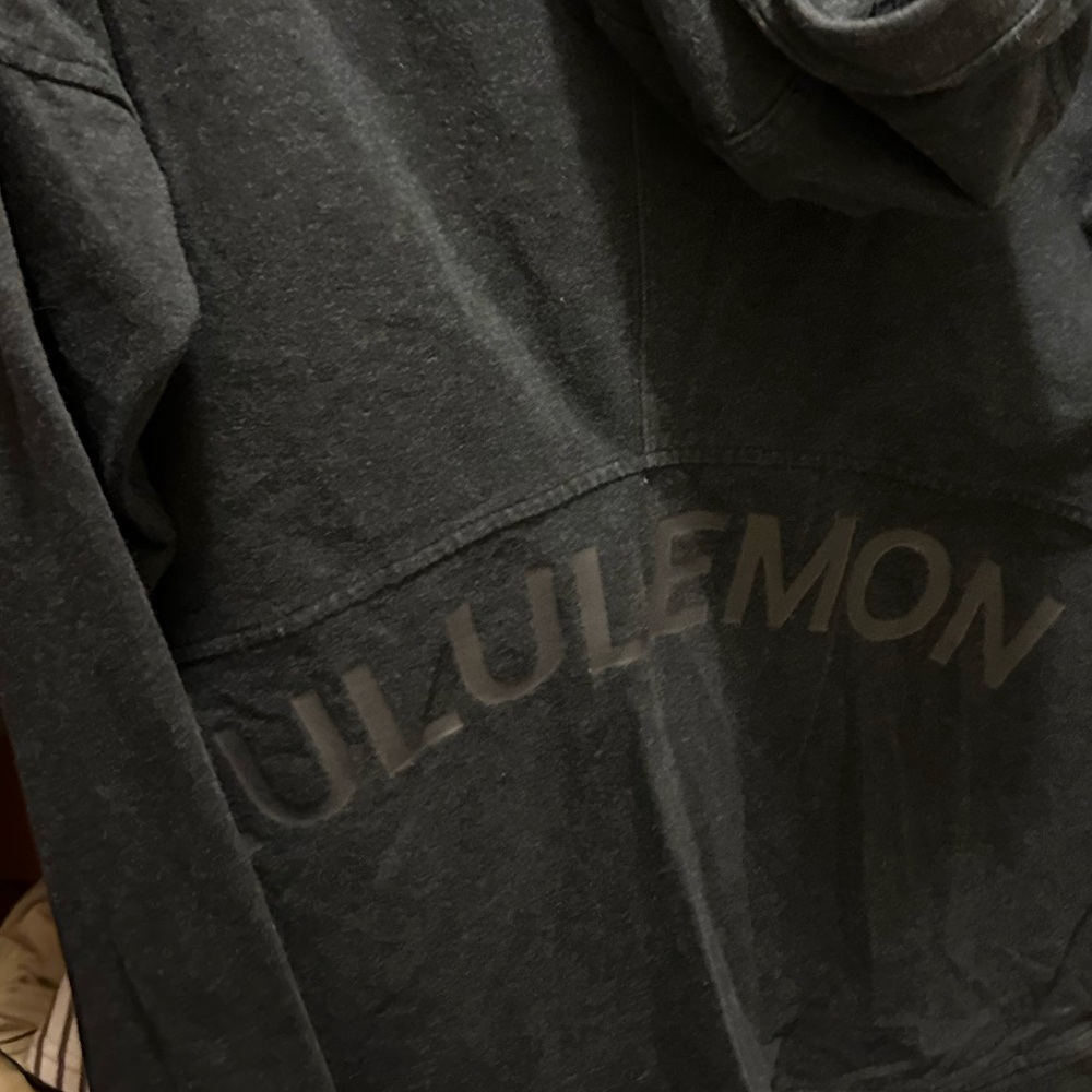 lululemon Limited Edition Heathered Black Hoodie with Spellout 6
